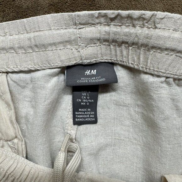 H&M Women’s Linen-Blend Pants – Light Beige – Size L - Picture 8 of 9